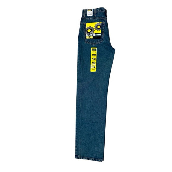 NWT Gravel Gear Men's Relaxed Fit Denim Blue Jeans 32x34 100% Cotton - Picture 1 of 9